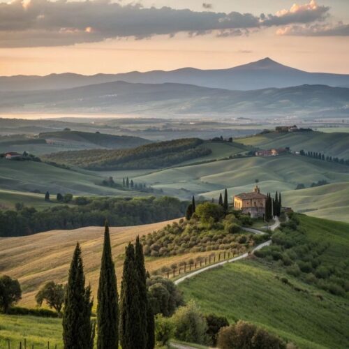Golden Hour Tuscany Poster